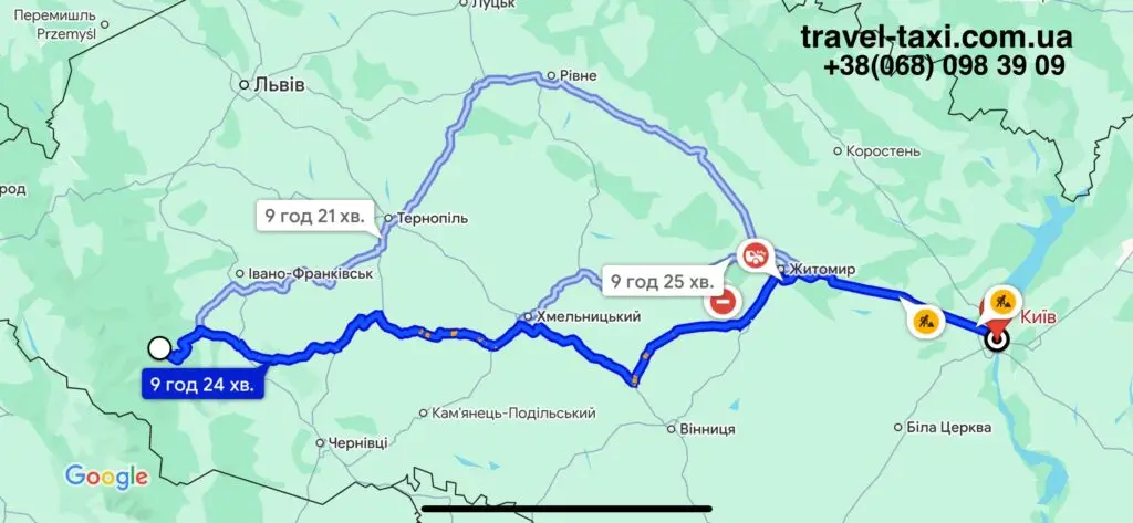 Маршрут таксі Буковель Київ