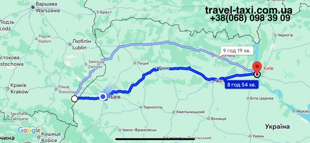 Маршрут таксі Перемишль Київ